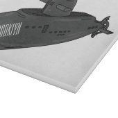 Onderzeese illustratie van cartoon snijplank (Hoek)