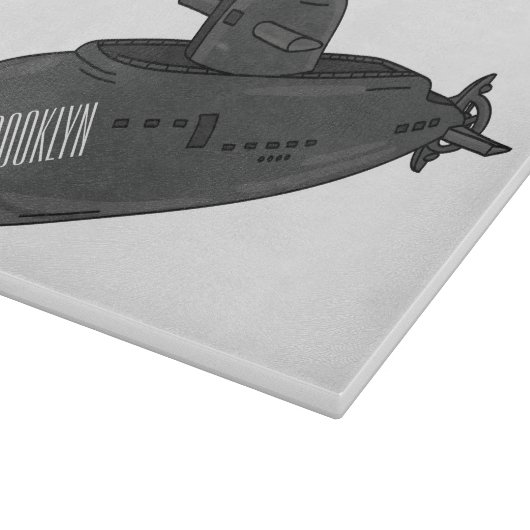 Onderzeese illustratie van cartoon snijplank (Hoek)