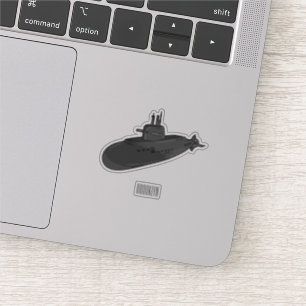 Onderzeese illustratie van cartoon sticker