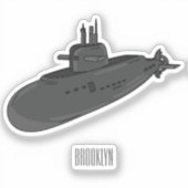 Onderzeese illustratie van cartoon sticker (Voorkant)