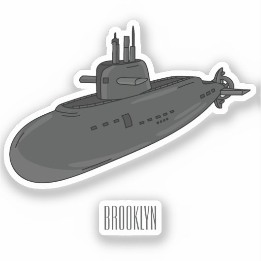 Onderzeese illustratie van cartoon sticker (Voorkant)