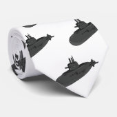 Onderzeese illustratie van cartoon stropdas (Opgerold)