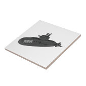 Onderzeese illustratie van cartoon tegeltje (Zijkant)