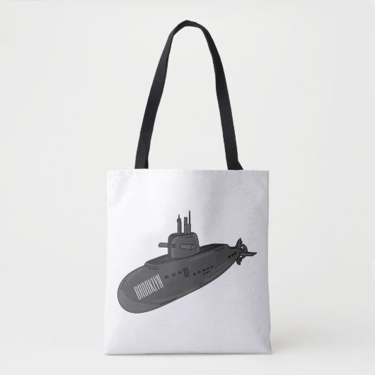 Onderzeese illustratie van cartoon tote bag (Voorkant)