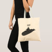 Onderzeese illustratie van cartoon tote bag (Voorkant (product))