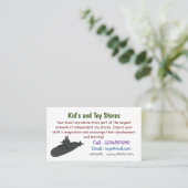 Onderzeese illustratie van cartoon visitekaartje (Staand voorkant)