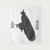 Onderzeese illustratie van cartoon wandkleed (Voorkant)