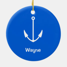 Onderzeese Jouw tekst Anchor Keramisch Ornament