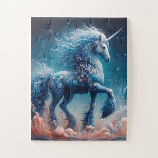 Onderzeese Kelpie Mer Eenhoorn Legpuzzel (Verticaal)