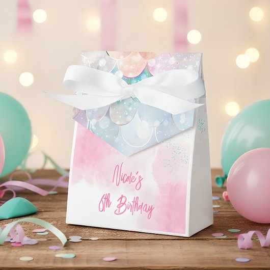 Onderzeese magische zeemeermin verjaardagsfeest bedankdoosjes