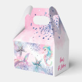 Onderzeese magische zeemeermin verjaardagsfeest bedankdoosjes (Achterkant)