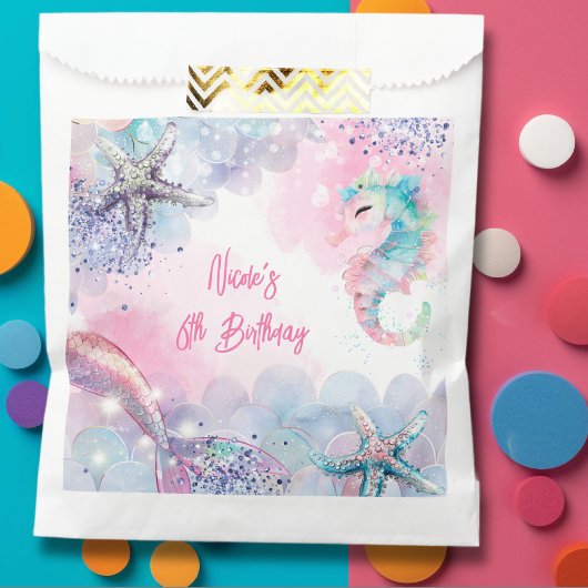 Onderzeese magische zeemeermin verjaardagsfeest bedankzakje