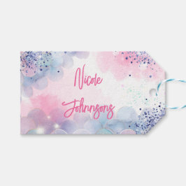 Onderzeese magische zeemeermin verjaardagsfeest cadeaulabel