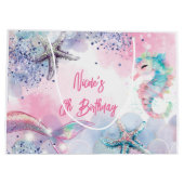 Onderzeese magische zeemeermin verjaardagsfeest groot cadeauzakje (Achterkant)