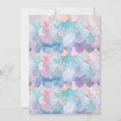 Onderzeese magische zeemeermin verjaardagsfeest kaart (Achterkant)