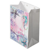 Onderzeese magische zeemeermin verjaardagsfeest medium cadeauzakje (Voorkant Gekanteld)