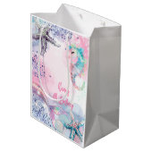 Onderzeese magische zeemeermin verjaardagsfeest medium cadeauzakje (Achterkant Gekanteld)