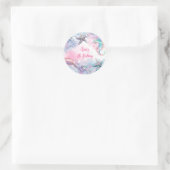 Onderzeese magische zeemeermin verjaardagsfeest ronde sticker (Tas)