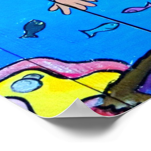 onderzeese mermaïde poster (Hoek)