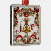 Onderzeese officieren kerstversiering metalen ornament (Rechts)