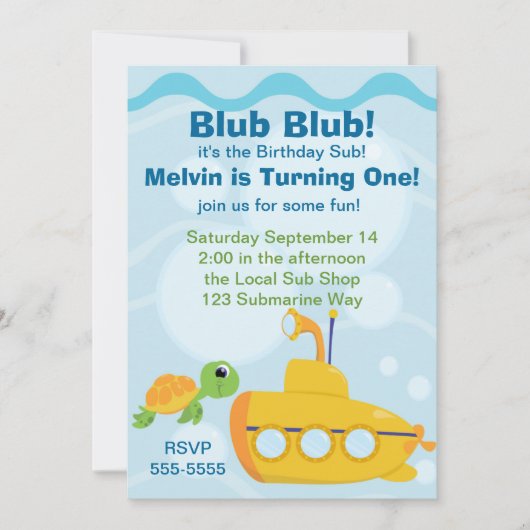 Onderzeese partij kaart (Voorkant)