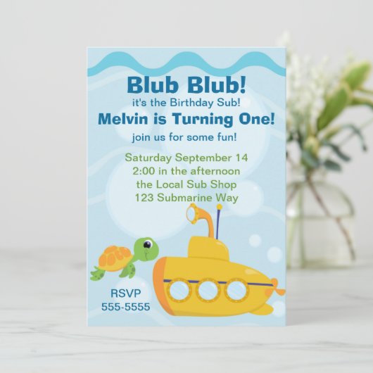 Onderzeese partij kaart (Staand voorkant)