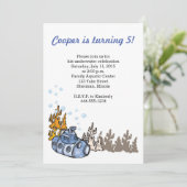 Onderzeese partij-uitnodiging kaart (Staand voorkant)