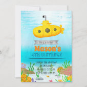 Onderzeese partijuitnodiging kaart (Voorkant)