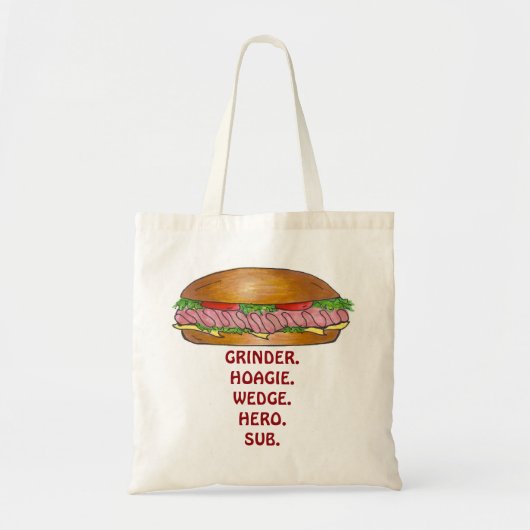 Onderzeese Sandwich Grinder Hoagie Sub-Hero Tas (Voorkant)