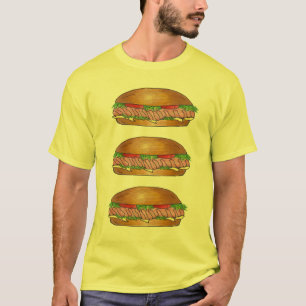 Onderzeese sandwich Sub Grinder Hoagie Hero Foodie T-shirt