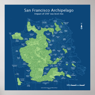 Onderzeese straten van San Francisco 24x24 200' Poster