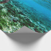 Onderzeese tropische Zee schildpad Cadeaupapier (Hoek)