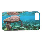 Onderzeese tropische Zee schildpad Case-Mate iPhone Case (Achterkant (Horizontaal))