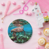 Onderzeese tropische Zee schildpad Papieren Bordje (Feest)