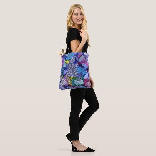 Onderzeese Tuin Canvas tas (Op model)