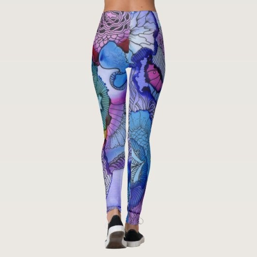 Onderzeese Tuin Leggings (Achterkant)