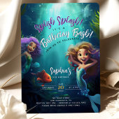 Onderzeese verjaardag Bash Oproep Alle Mermaids Kaart