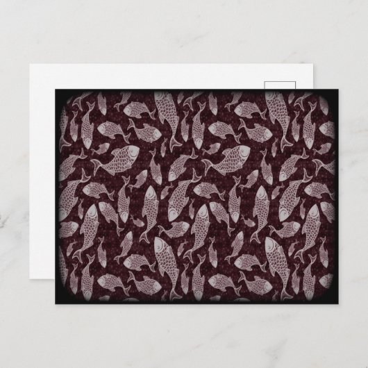 Onderzeese vispatronen briefkaart (Voorkant / Achterkant)