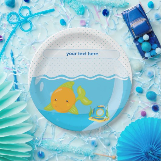 Onderzeese vissen papieren bordje (Feest)