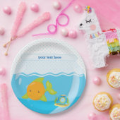 Onderzeese vissen papieren bordje (Feest)