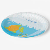 Onderzeese vissen papieren bordje (Gekanteld)