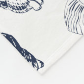 Onderzeese wezens fleece deken (Hoek)