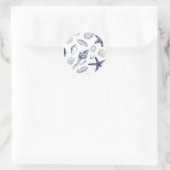 Onderzeese wezens ronde sticker (Tas)