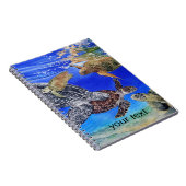 Onderzeese Zeeen schildpadden kunst bedreigde soor Notitieboek (Rechterzijde)