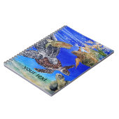 Onderzeese Zeeen schildpadden kunst bedreigde soor Notitieboek (Linkerzijde)