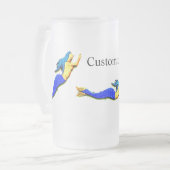 onderzeese zeemeermatten matglas bierpul (Voorkant links)