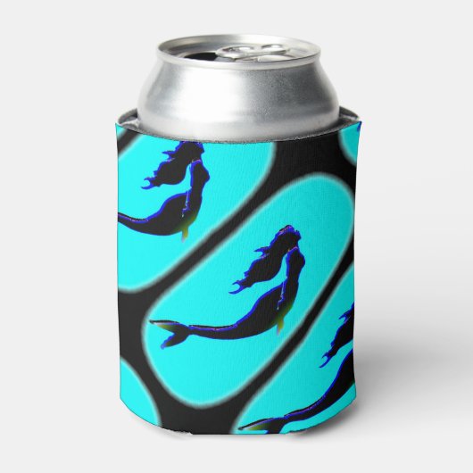 onderzeese zeemeerminnen zwemmen blikjeskoeler (Blikje Voorkant)