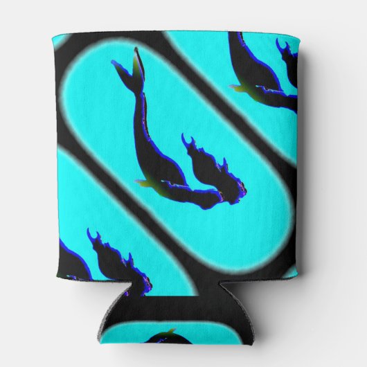 onderzeese zeemeerminnen zwemmen blikjeskoeler (Achterkant)