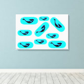 onderzeese zeemeerminnen zwemmen canvas afdruk (Insitu (Houten vloer))