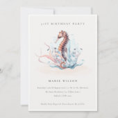 Onderzeese zeepaardkoraal Alle leeftijden Bedankkaart (Voorkant)